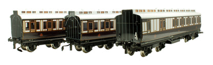 Pre-Owned Set of 3x LNWR 1st / 3rd Class Clerestory Coaches