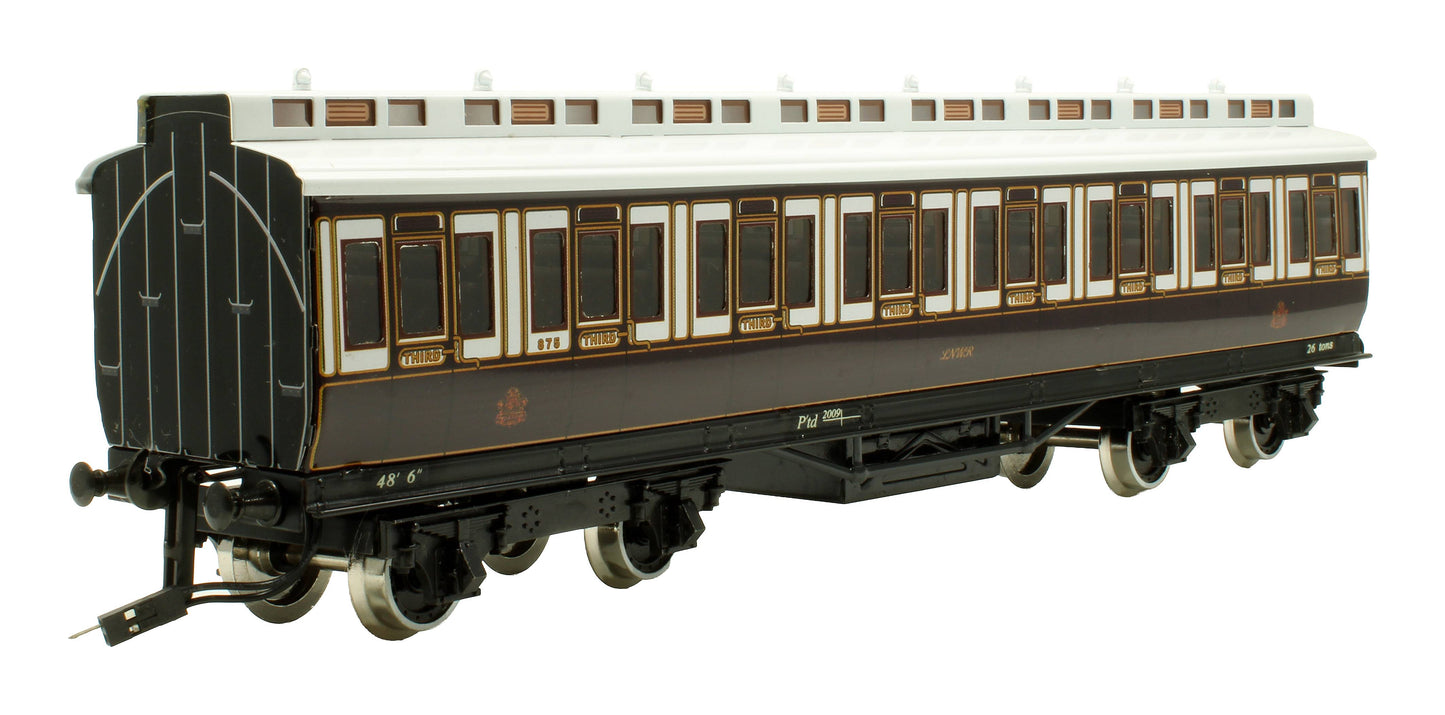 Pre-Owned Set of 3x LNWR 1st / 3rd Class Clerestory Coaches