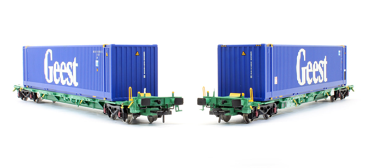 Pre-Owned Intermodal Bogie Wagons with Two 45ft Containers 'Geest'