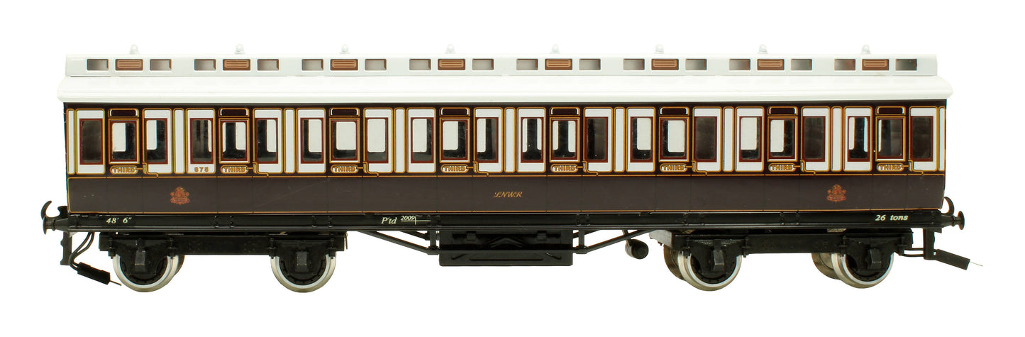 Pre-Owned Set of 3x LNWR 1st / 3rd Class Clerestory Coaches