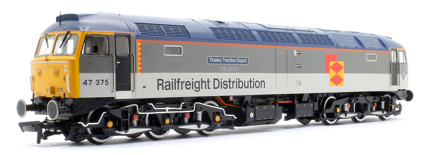 Pre-Owned Class 47/3 47375 'Tinsley Traction Depot' BR RF Distribution European Diesel Locomotive - DCC Sound