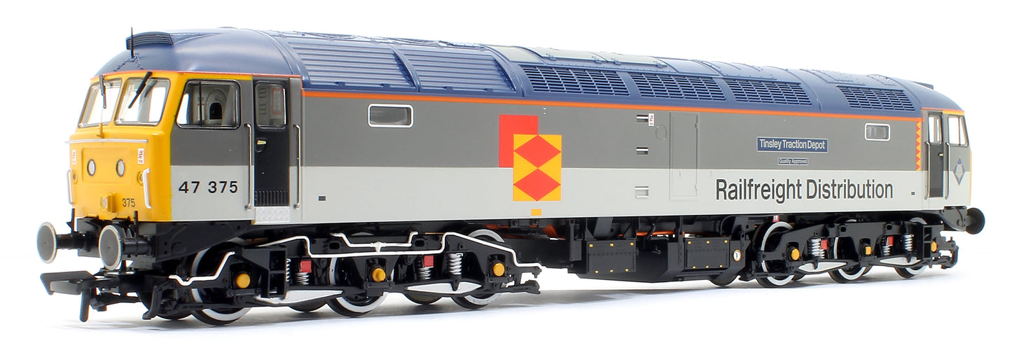 Pre-Owned 35-419 Class 47/3 47375 'Tinsley Traction Depot' BR RF Distribution European Diesel Locomotive - DCC Fitted