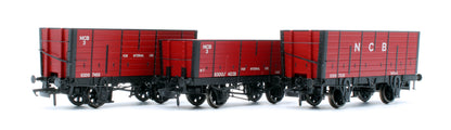NER 20t Hopper - P7 Hopper - NCB Ashington: NCB Red - Triple Pack