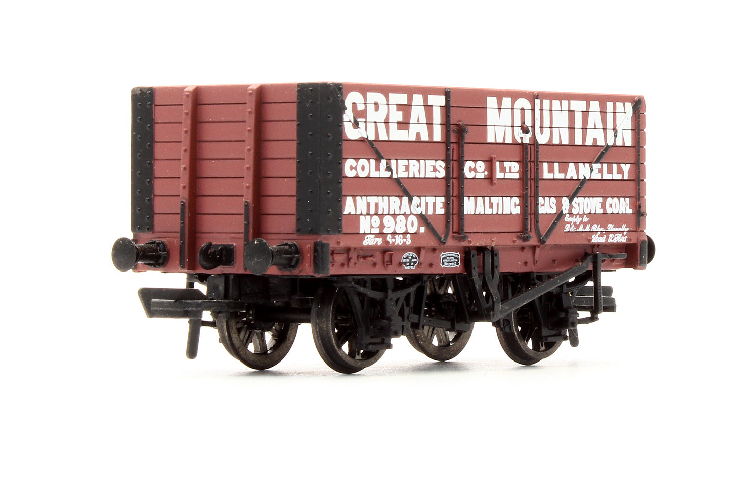 Pre-Owned 8 Plank End Door Wagon 'Great Mountain Collieries' No.980