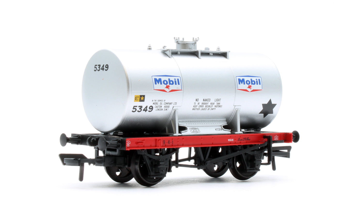 38-782 20T Anchor-Mounted Tank Wagon 'Mobil' Silver No.5349