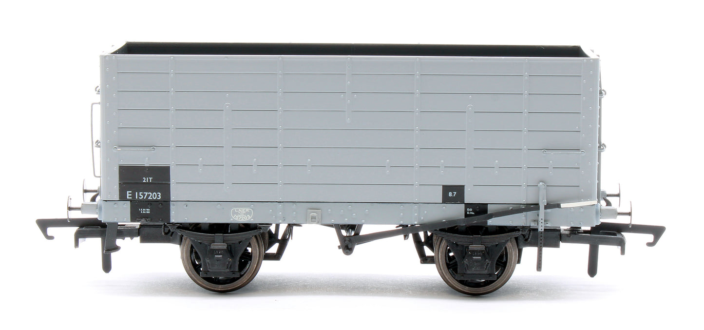 NER 20t Hopper - DGM 12 Hopper - BR Grey, with black panels - Triple Pack