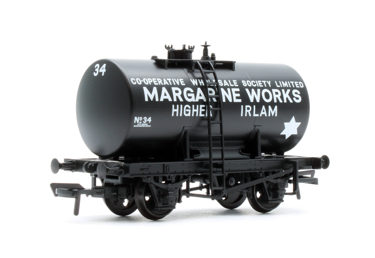 38-785 14T Anchor-Mounted Tank Wagon 'Irlam Margarine Works' Black No.34