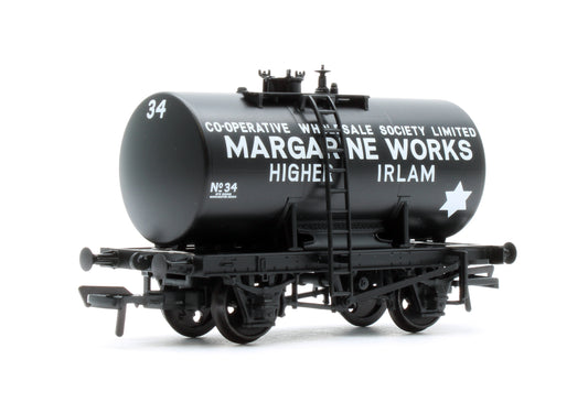 38-785 14T Anchor-Mounted Tank Wagon 'Irlam Margarine Works' Black No.34