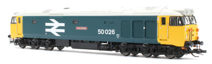 TT3067M Class 50 BR Large Logo Blue '50026' 'Indomitable' Diesel Locomotive