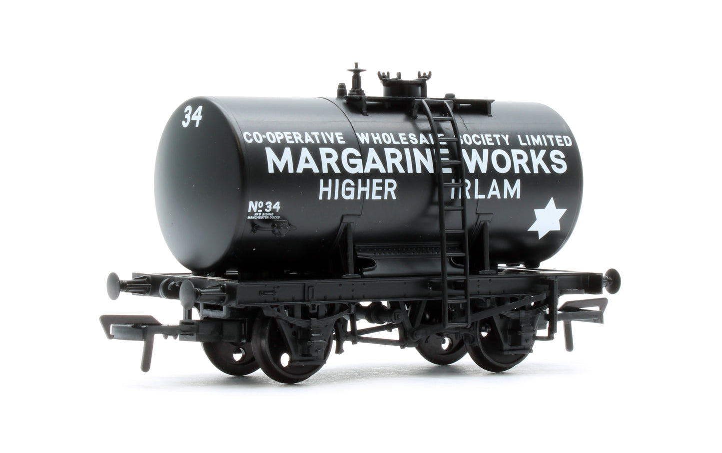 38-785 14T Anchor-Mounted Tank Wagon 'Irlam Margarine Works' Black No.34
