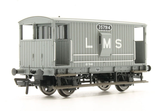 Pre-Owned 38-552A Midland 20T Brake Van LMS Grey (with Duckets) No.357914