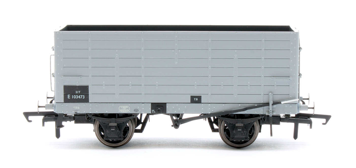 NER 20t Hopper - DGM 12 Hopper - BR Grey, with black panels - Triple Pack