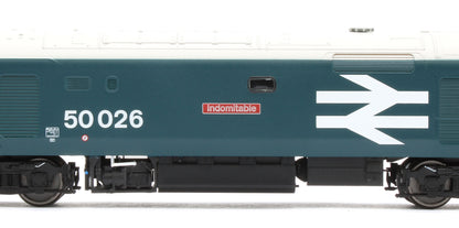 TT3067M Class 50 BR Large Logo Blue '50026' 'Indomitable' Diesel Locomotive