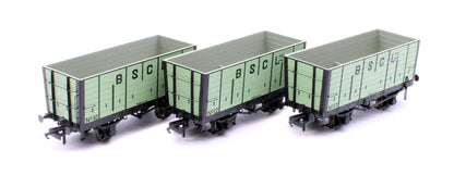 NER 20t Hopper - BSC (Internal User) Hopper - Pale Green, with black ironwork - Triple Pack
