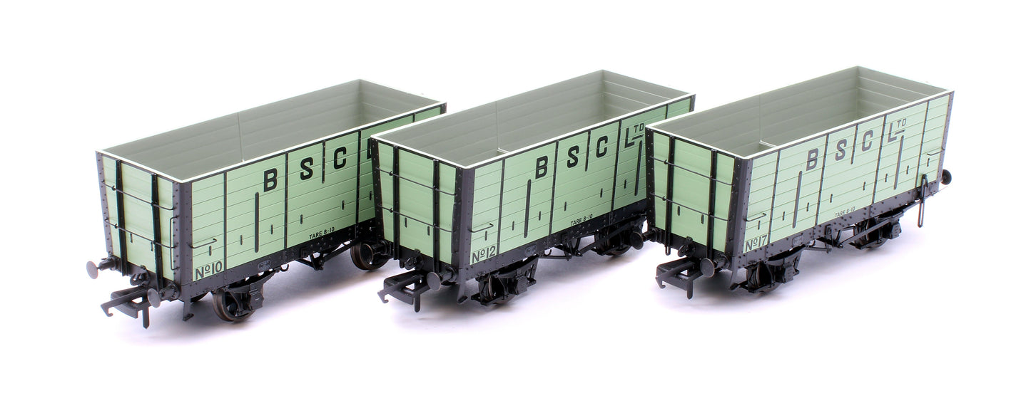 Pre-Owned ACC2833 NER 20t Hopper - BSC (Internal User) Hopper - Pale Green, with black ironwork - Triple Pack