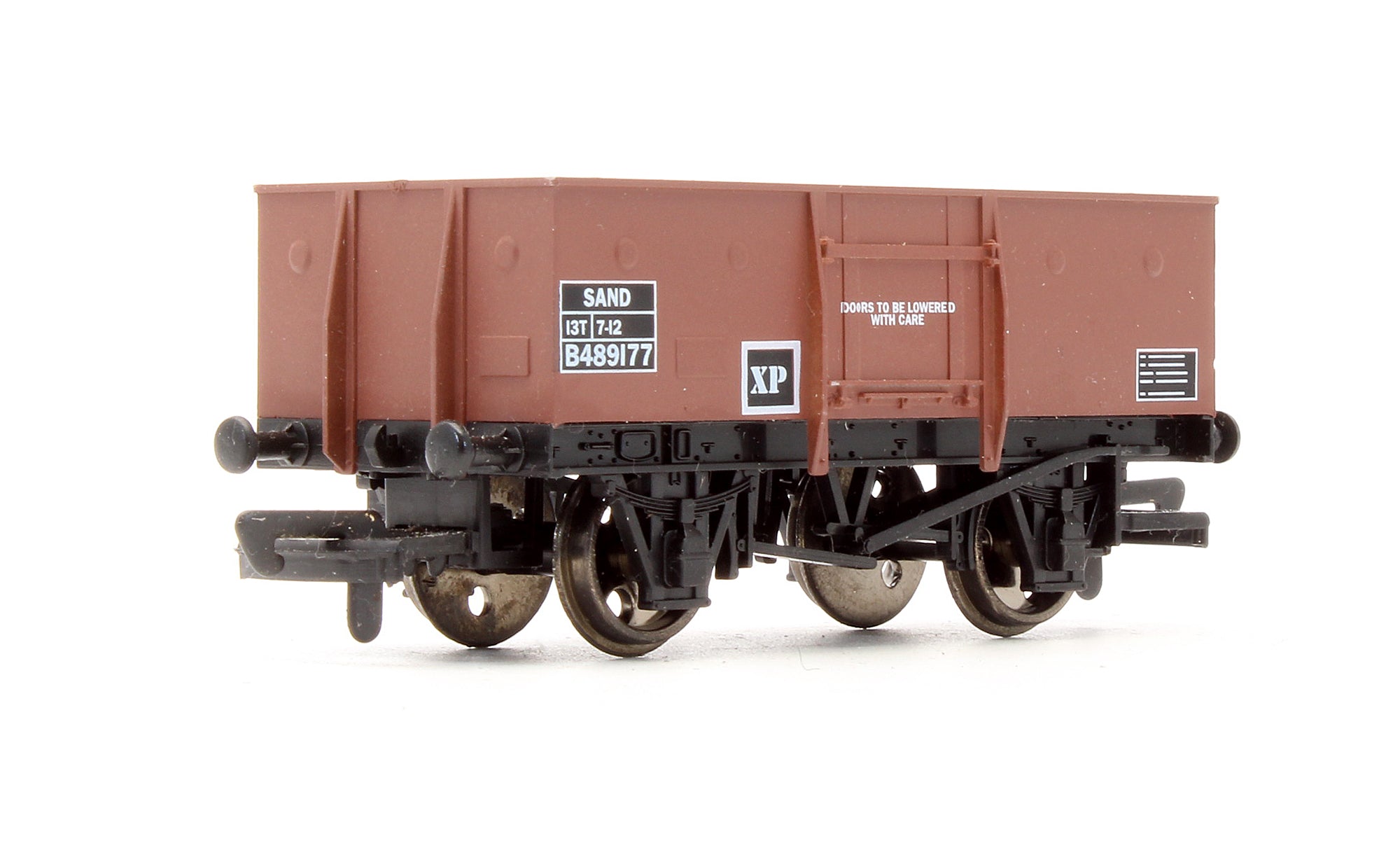 Metal File Description Dapol Pre-Owned High Steel Sand Wagon BR Brown – Rails