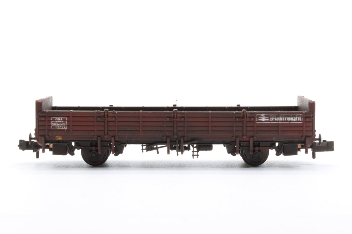 Pre-Owned BR OBA Open Wagon Low Ends BR Freight Brown (Railfreight) No. 110004 - Custom Weathered