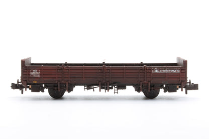 Pre-Owned BR OBA Open Wagon Low Ends BR Freight Brown (Railfreight) No. 110004 - Custom Weathered