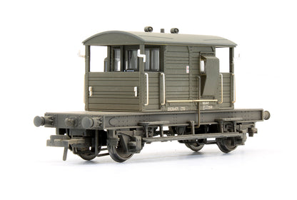Pre-Owned SR Pill Box Brake Van BR Departmental Olive Green - Weathered