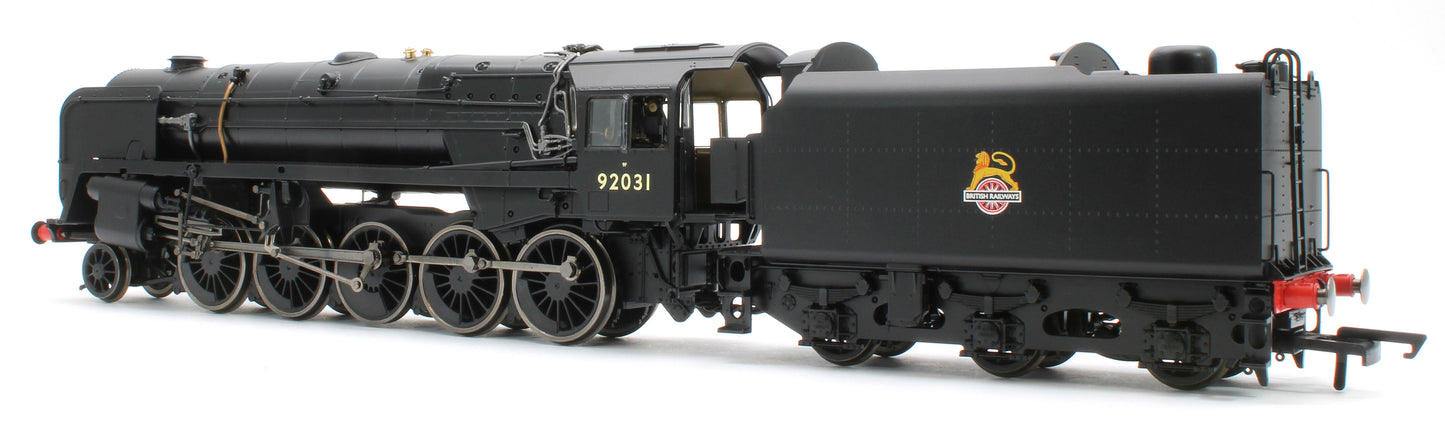 R30486 Class 9F 2-10-0 BR Black Early Emblem 92031 Steam Locomotive