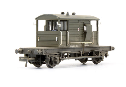 Pre-Owned SR Pill Box Brake Van BR Departmental Olive Green - Weathered