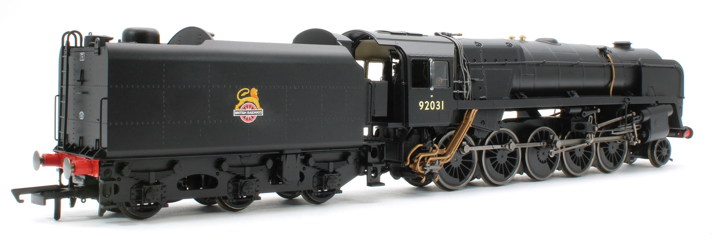 R30486 Class 9F 2-10-0 BR Black Early Emblem 92031 Steam Locomotive