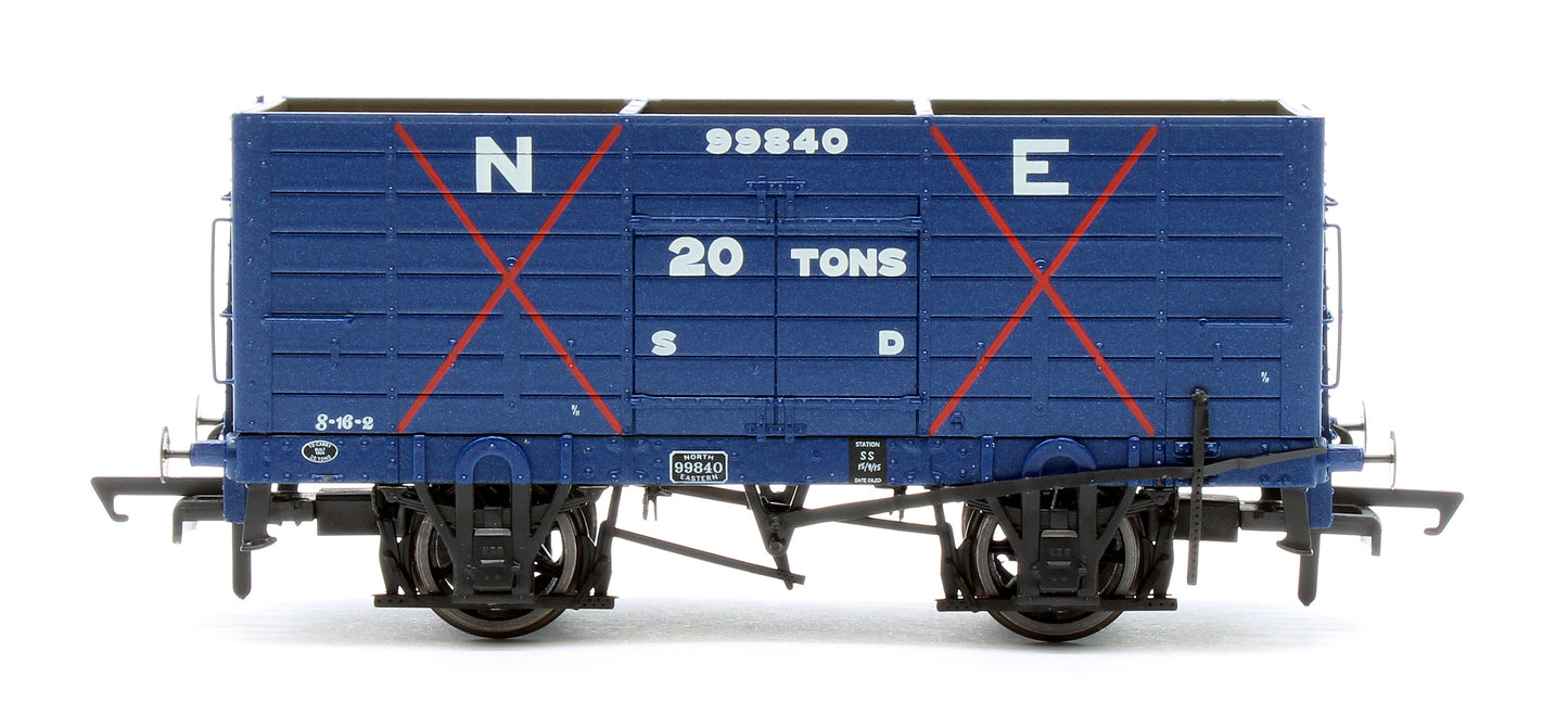 NER 20t Hopper - Mixed Q3 Hopper - Grouping transition period: 1910-22 NER Blue/1923-37 LNER Grey - Triple Pack