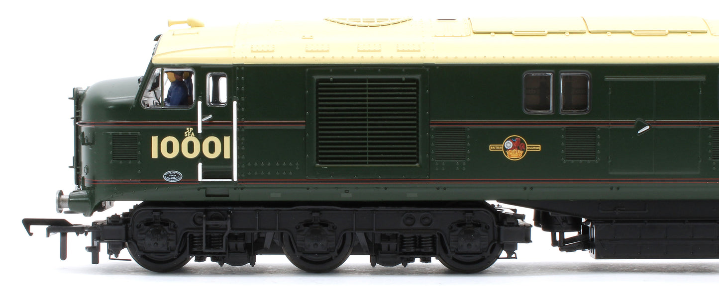 31-995ASF LMS 10001 BR Lined Green (Late Crest) Diesel Locomotive - DCC Sound