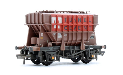 38-274 BR 22T CPV Presflo Bulk Powder Wagon BR Bauxite 'Tunnel Cement' No.B887990 - Weathered