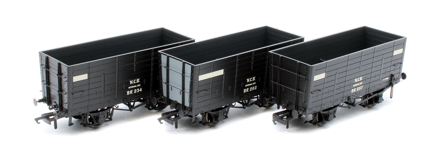NER 20t Hopper - P7 Hopper - NCB (Brodsworth) Black, with white planks - Triple Pack