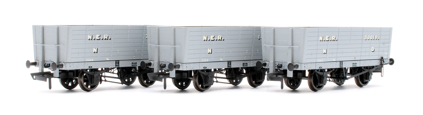 NER 20t hopper - P6 Hopper - 1901-1904 Pre-Grouping: NER Grey - Triple Pack
