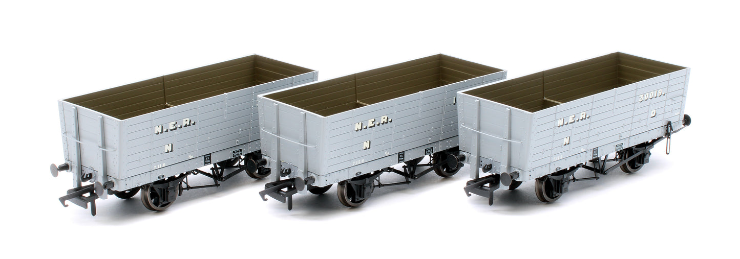 NER 20t hopper - P6 Hopper - 1901-1904 Pre-Grouping: NER Grey - Triple Pack