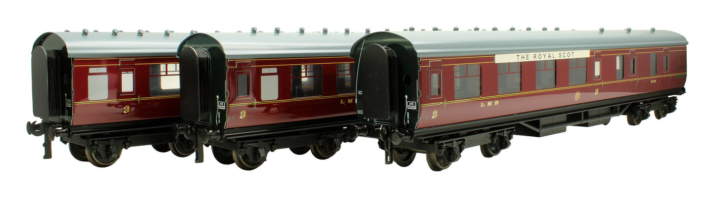 Pre-Owned Set B of 3x LMS 'The Royal Scot' Stanier Coaches