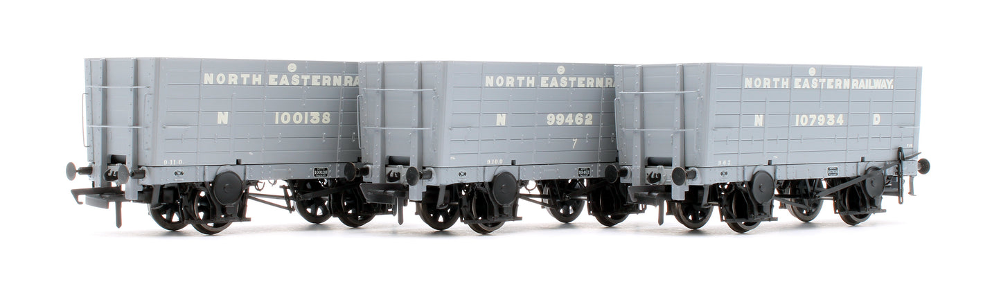 NER 20t Hopper - P8 Hopper - 1904-1910 Pre-Grouping: NER Grey - Triple Pack