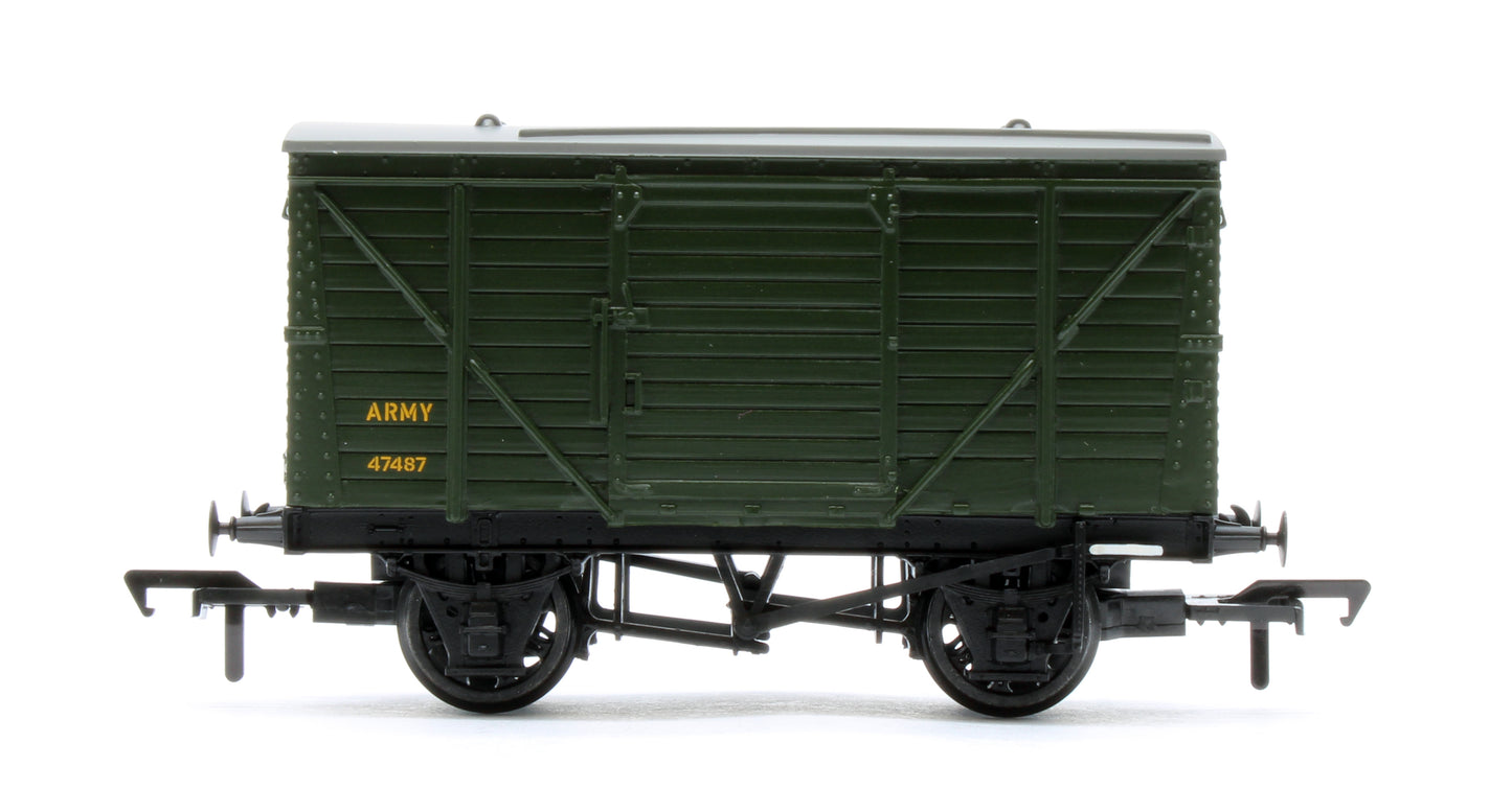 37-806A LMS 12T Planked Ventilated Van ARMY Green No.47487