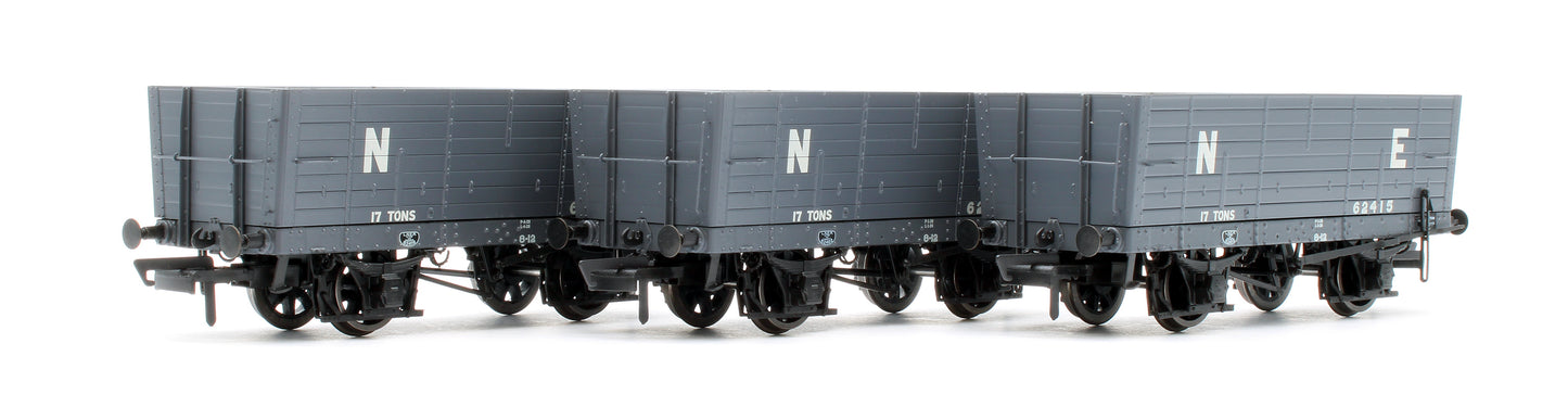 NER 20t Hopper - DGM 11 (ex-P6) Hopper - LNER Grey - Triple Pack
