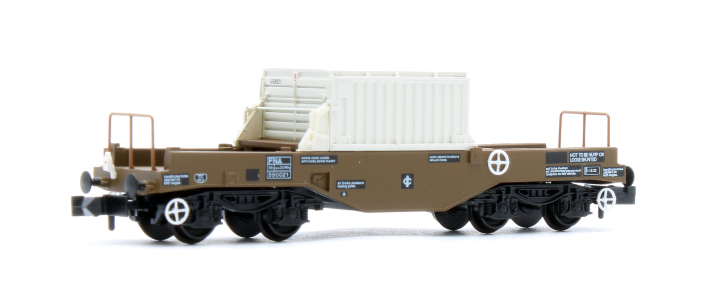 377-801A BR FNA Nuclear Flask Wagon with Flat Floor with Flask No.550021