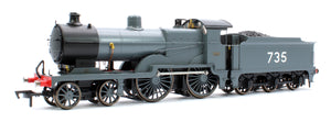 SECR Maunsell D1 Class SECR Grey 4-4-0 Steam Locomotive No.735 (DCC Sound)