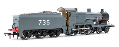 SECR Maunsell D1 Class SECR Grey 4-4-0 Steam Locomotive No.735