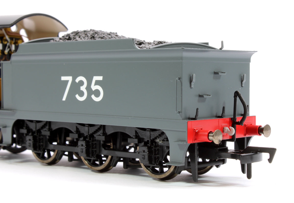 Pre-Owned SECR Maunsell D1 Class SECR Grey 4-4-0 Steam Locomotive No.735