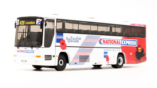 Pre-Owned OM43305 Plaxton Premiere National Express poppy Appeal