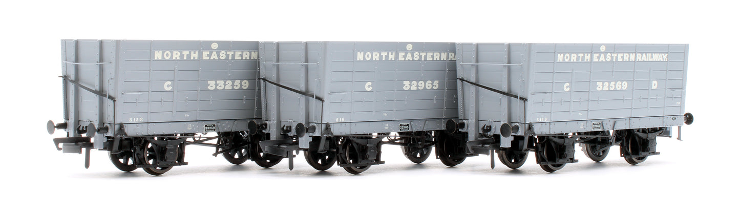 NER 20t Hopper - P7 Hopper - 1904-1910 Pre-Grouping: NER Grey - Triple Pack