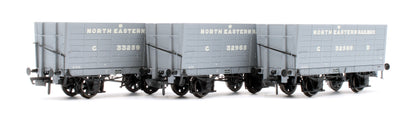 NER 20t Hopper - P7 Hopper - 1904-1910 Pre-Grouping: NER Grey - Triple Pack