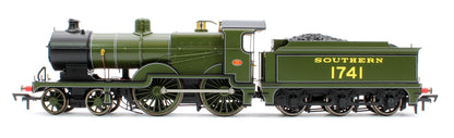 SECR Maunsell D1 Class Southern SR Maunsell Olive Green 4-4-0 Steam Locomotive (with Top Feed) No.1741