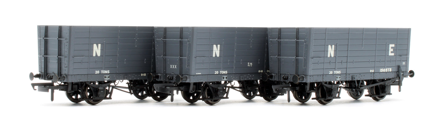 NER 20t Hopper - P7 Hopper - LNER Grey - Triple Pack
