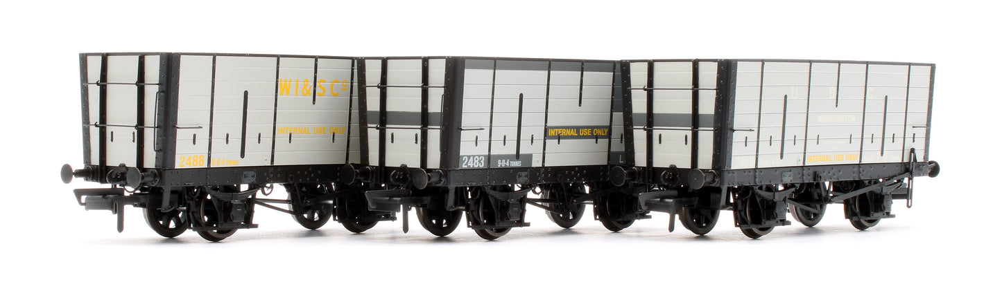 NER 20t Hopper - DGM 12 Hopper - United Steel Company Grey - Triple Pack