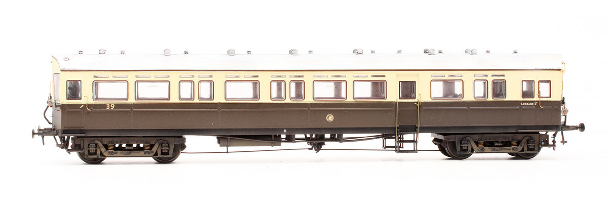Pre-Owned 4P-004-004 Autocoach GWR Shirt Button 39 Chocolate & Cream - Custom Weathered