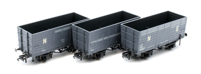 NER 20t Hopper - DGM 12 Hopper - BR Grey - Triple Pack
