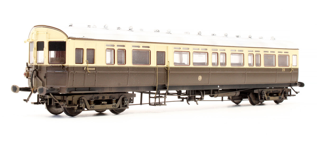 Pre-Owned 4P-004-004 Autocoach GWR Shirt Button 39 Chocolate & Cream - Custom Weathered