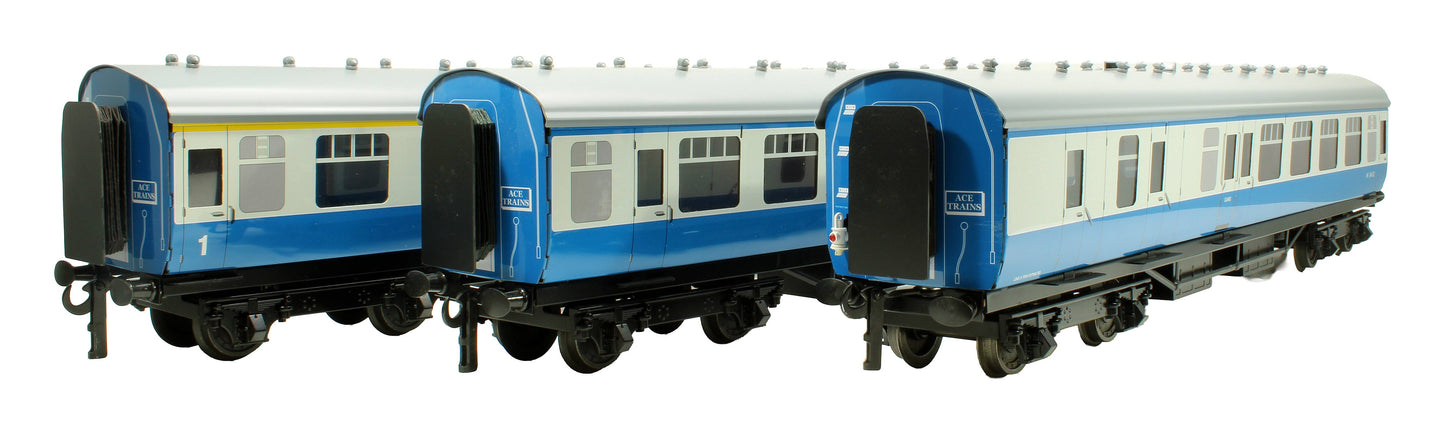 Pre-Owned Set of 3x BR Blue & Grey Mk1s Coaches